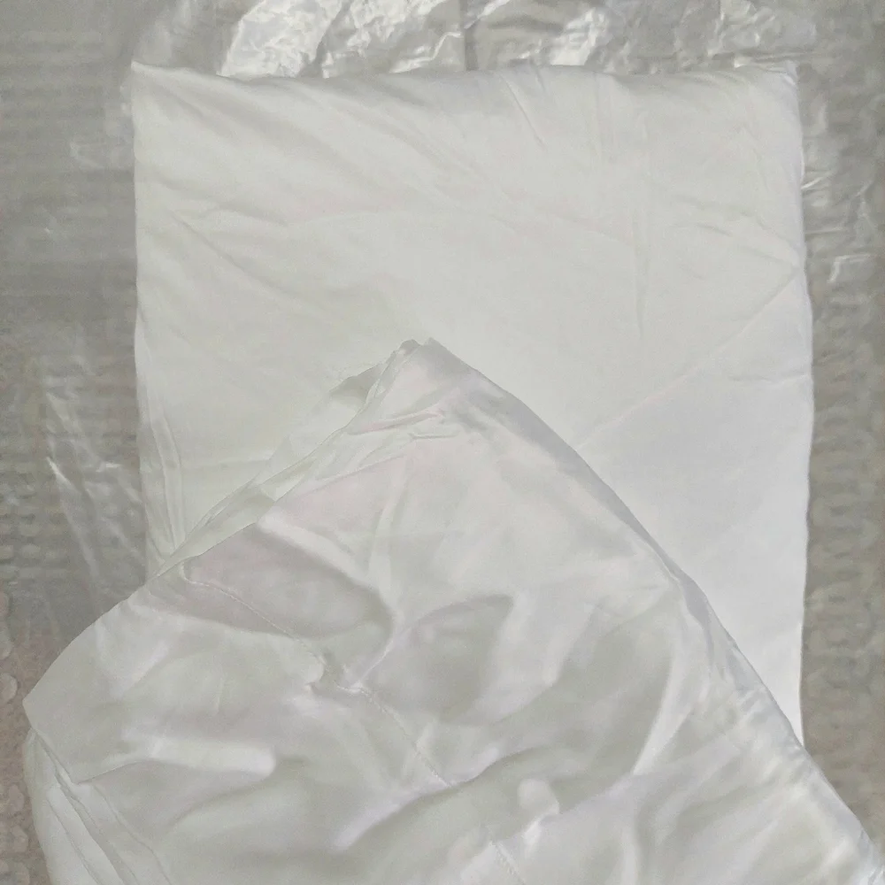 NWOT! Quince Organic Bamboo White Sheet & Pillowcases! Sz. King (960)_6
